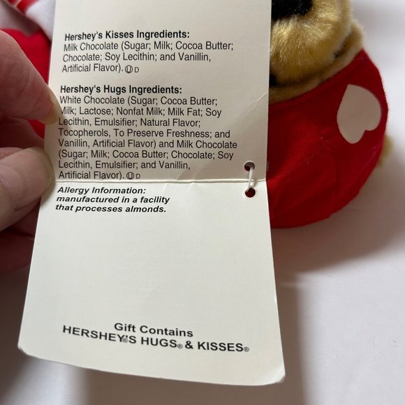 Hershey Kisses I Love Hugs6" Seated Plush Bear Chocolate Not Included - Picture 7 of 10